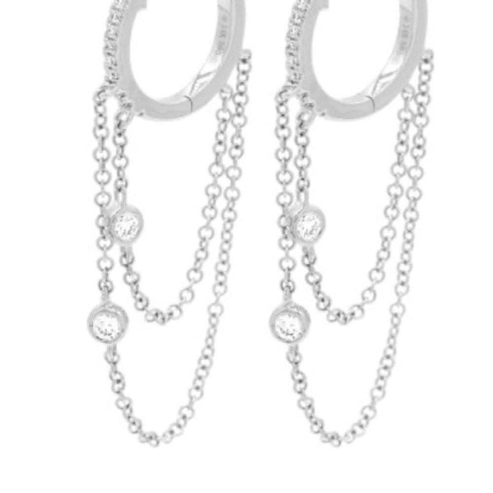 Diamond dangle earrings